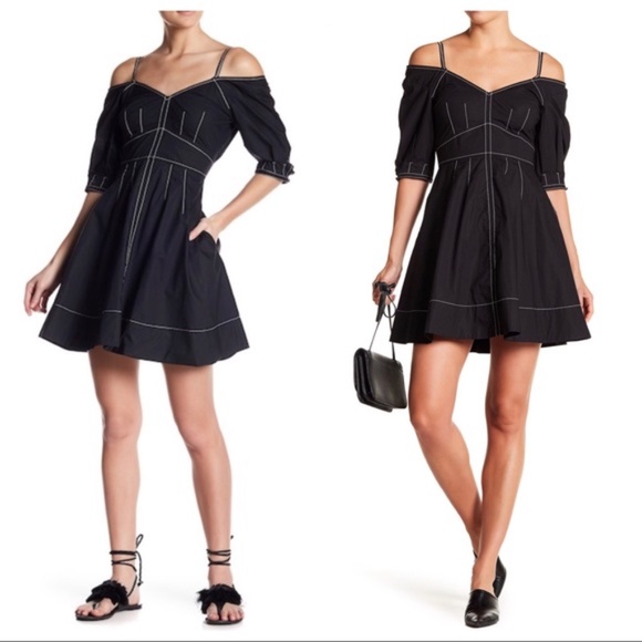 derek lam 10 crosby black dress